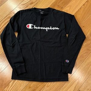 Champion long sleeve logo tee